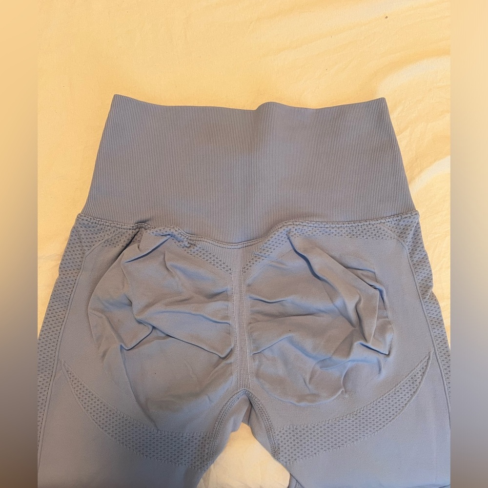 Amazon working out set long sleeve leggings bby blue 🩵